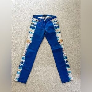 Scotch & Soda Maison Scotch blue tie dye cotton pants trousers - size 28